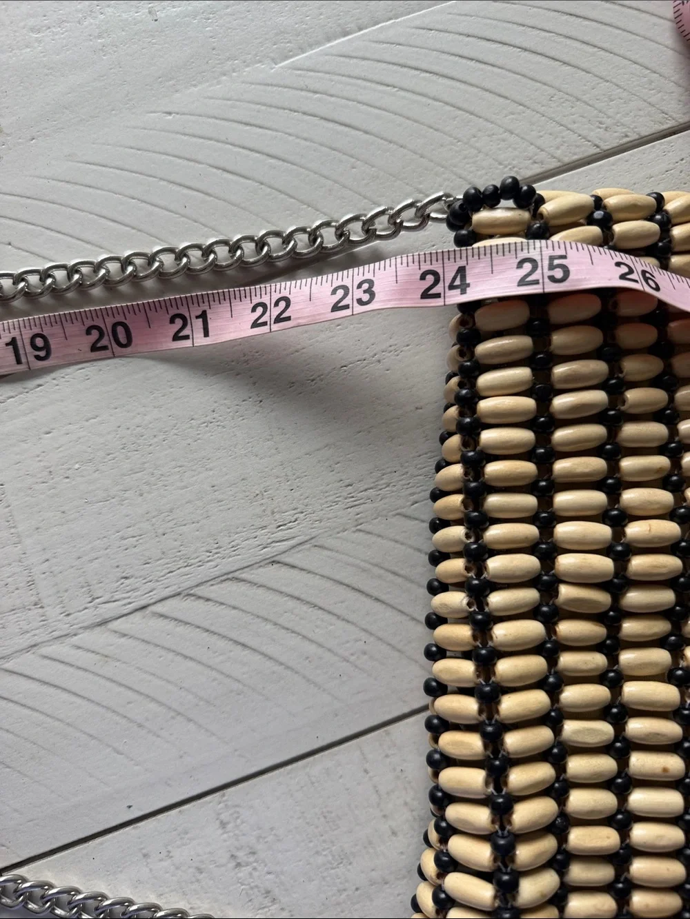 Topshop bag beaded Beaded Crossbody Bag in Cream and Black